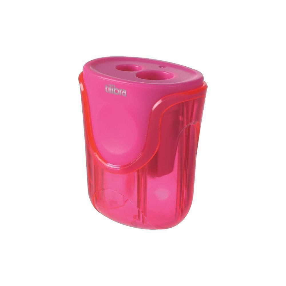 Apontador 2 Furos Com Depósito Ap15 Tilibra Rosa