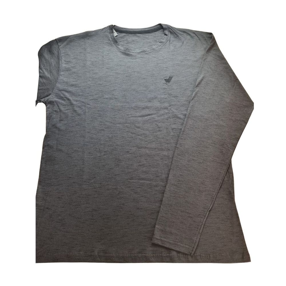 Camiseta Manga Longa Malha Mesclada Básica TS Box
