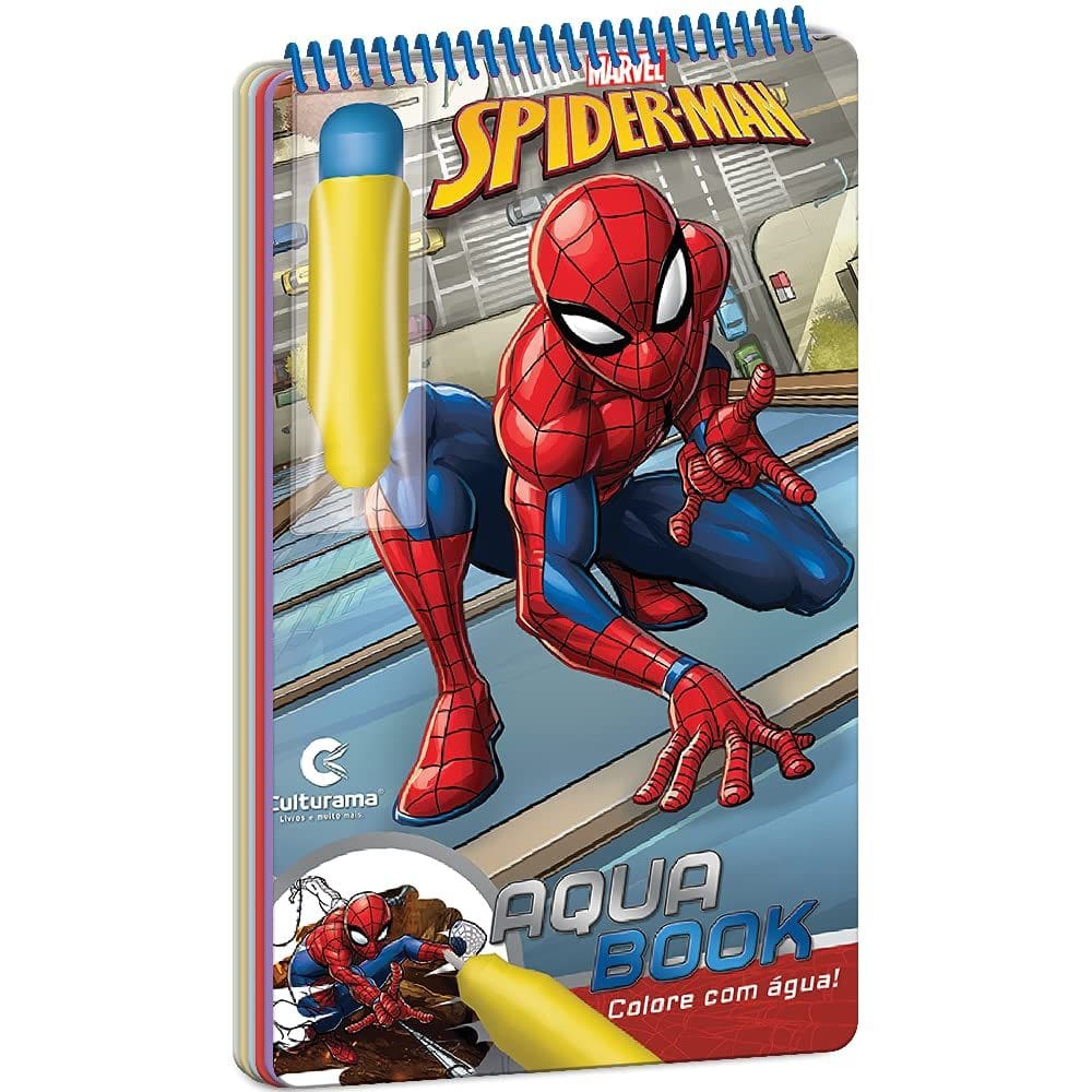 Livro Aquabook Homem-Aranha De Pintar Com Água