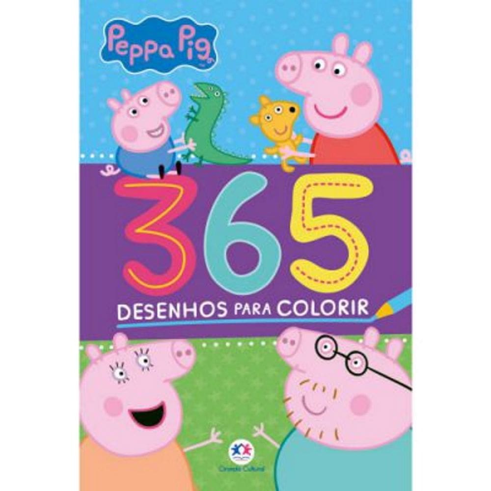 Livro Infantil 365 Desenhos Para Colorir - Peppa Pig