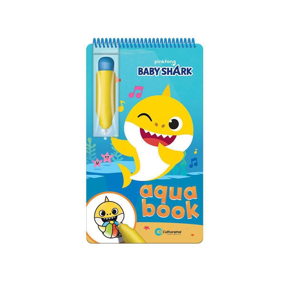 Livro Aqua Book Baby Shark - Livro Colorir Com Água