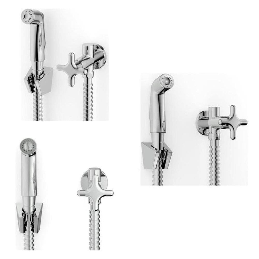 Kit com 3 Ducha Higiênica com Derivação Cross Cromado