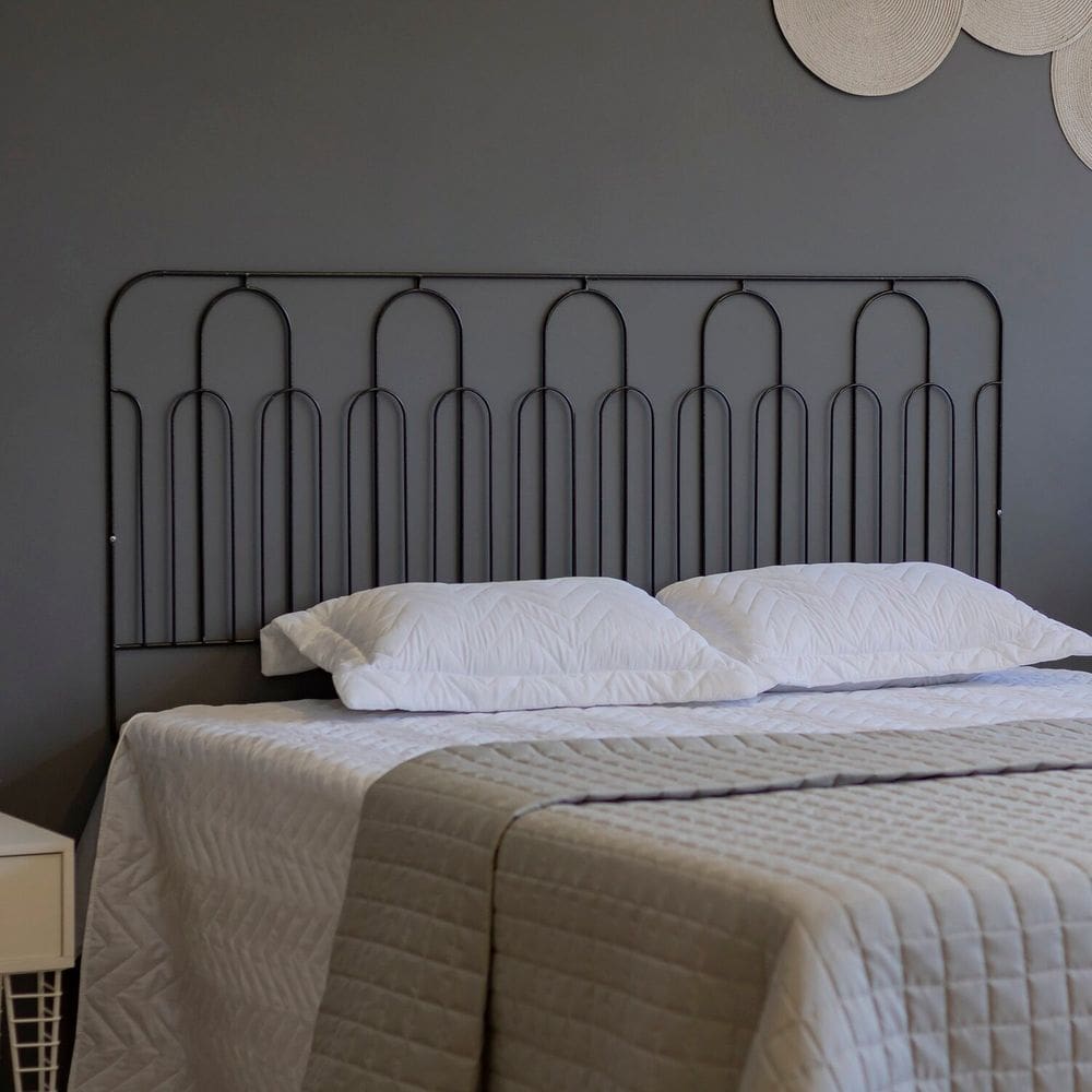 Cabeceira para Cama Aramada Triunfo - Casal Preto