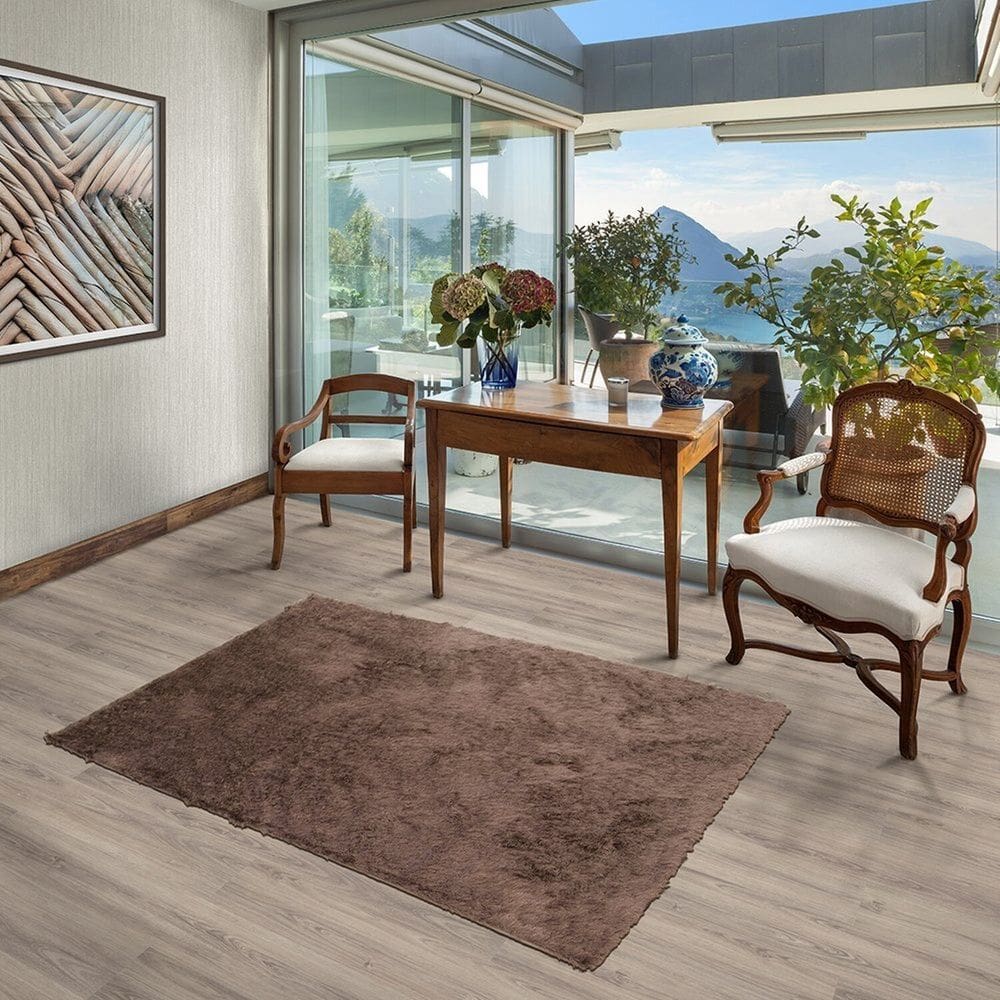 Tapete 100x150cm Lunar N Sala de Estar Marrom