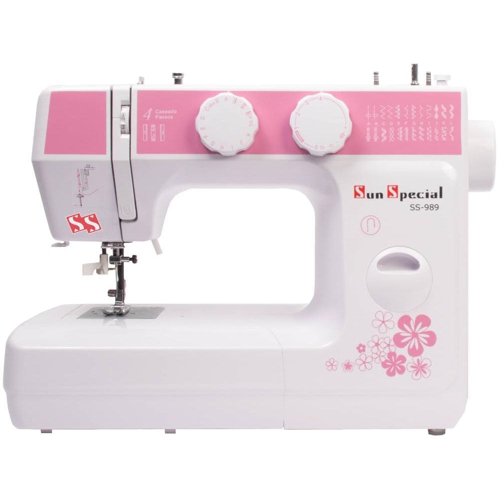 Máquina Costura Doméstica Ss-989 110V Mecânica Rosa - Sun Special