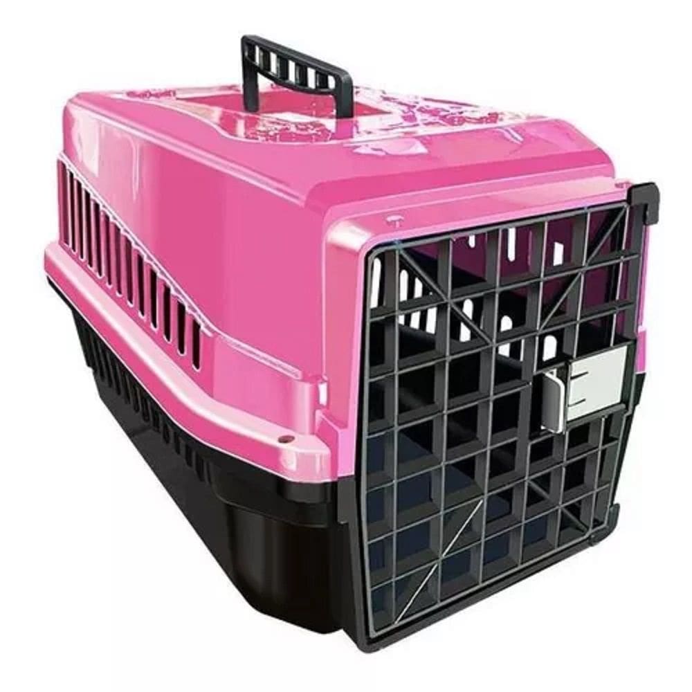 Caixa de Transporte P/ Animais N3 Cachorros e Gatos Rosa