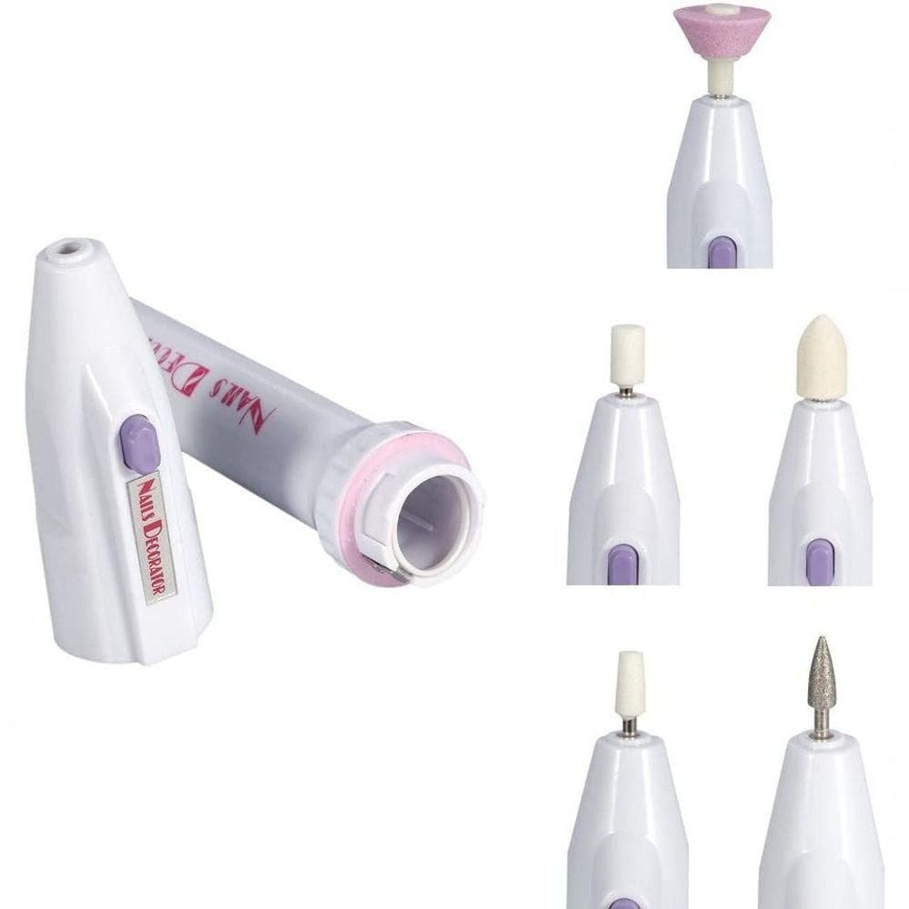 Mini Kit De Polidor De Unhas Para Manicure E Pedicure Com 5 Peças
