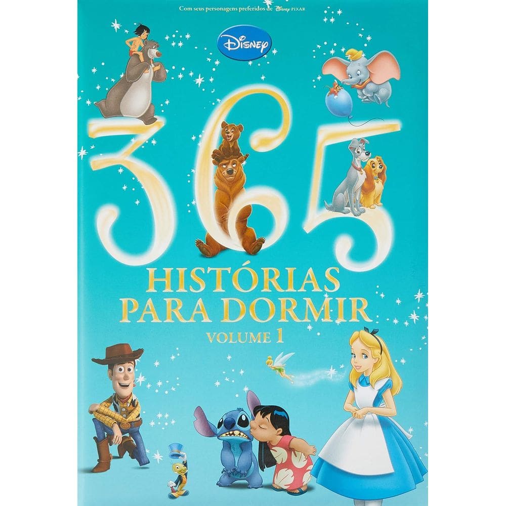 Livro Disney - 365 Hist P/ Dormir - Luxo - Contos Magicos