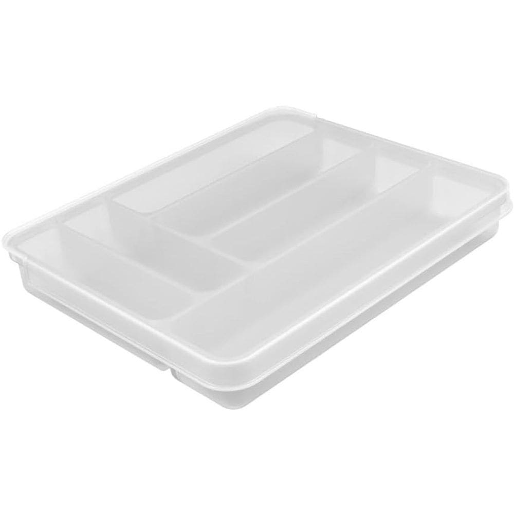Organizador de Talheres com Tampa Extensível Perfect Natural