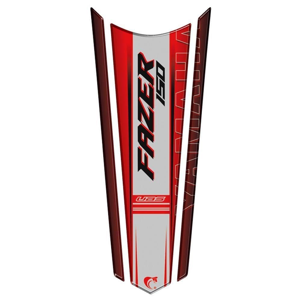 Adesivo Faixa Gravata Resinado Tanque Moto Fazer 150 Vermelho Cor Vermelho