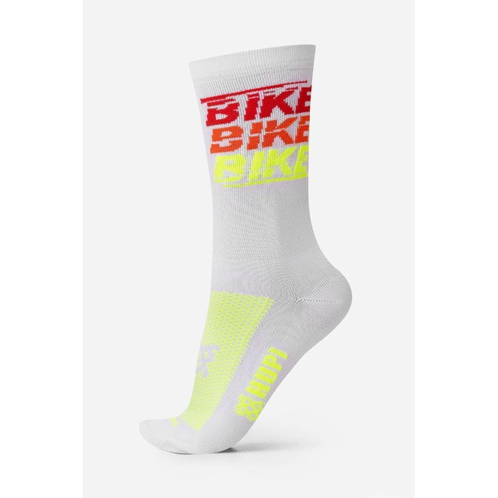 Meia HUPI Bike Bike Bike Branco