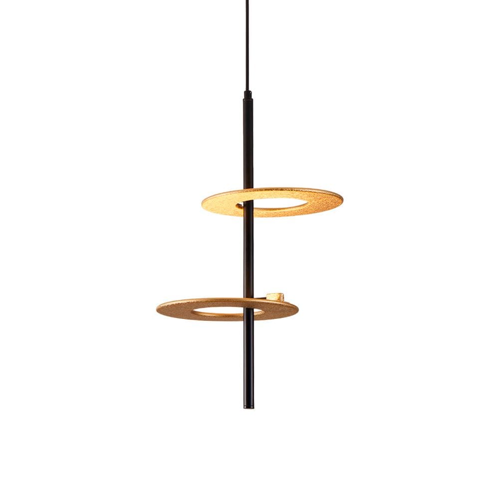 Lustre Pendente Nordecor Kote 2758 Preto / Dourado Led Bivolt