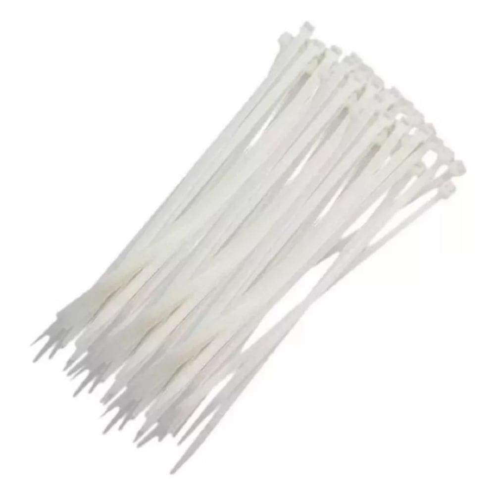 Abraçadeira Nylon Fertak 3,6x100mm Branco Fita Enforca 100un