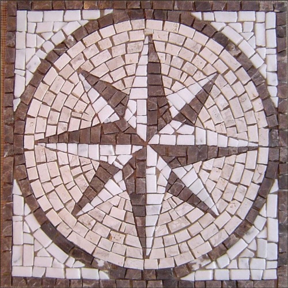 Rosa Dos Ventos Em Mosaico Rosone Fiorentino Iii Rústico