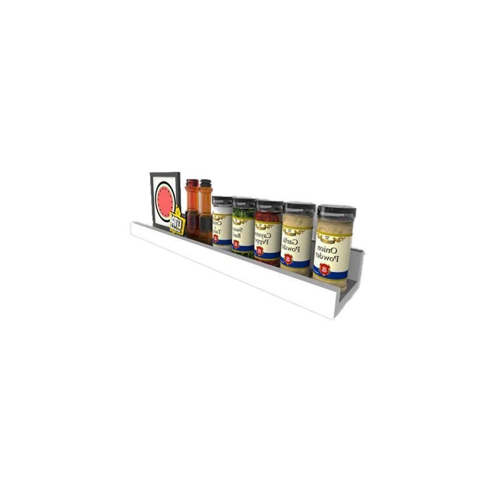 Prateleira Tempero Simples 25 Cm Branco Em Mdf