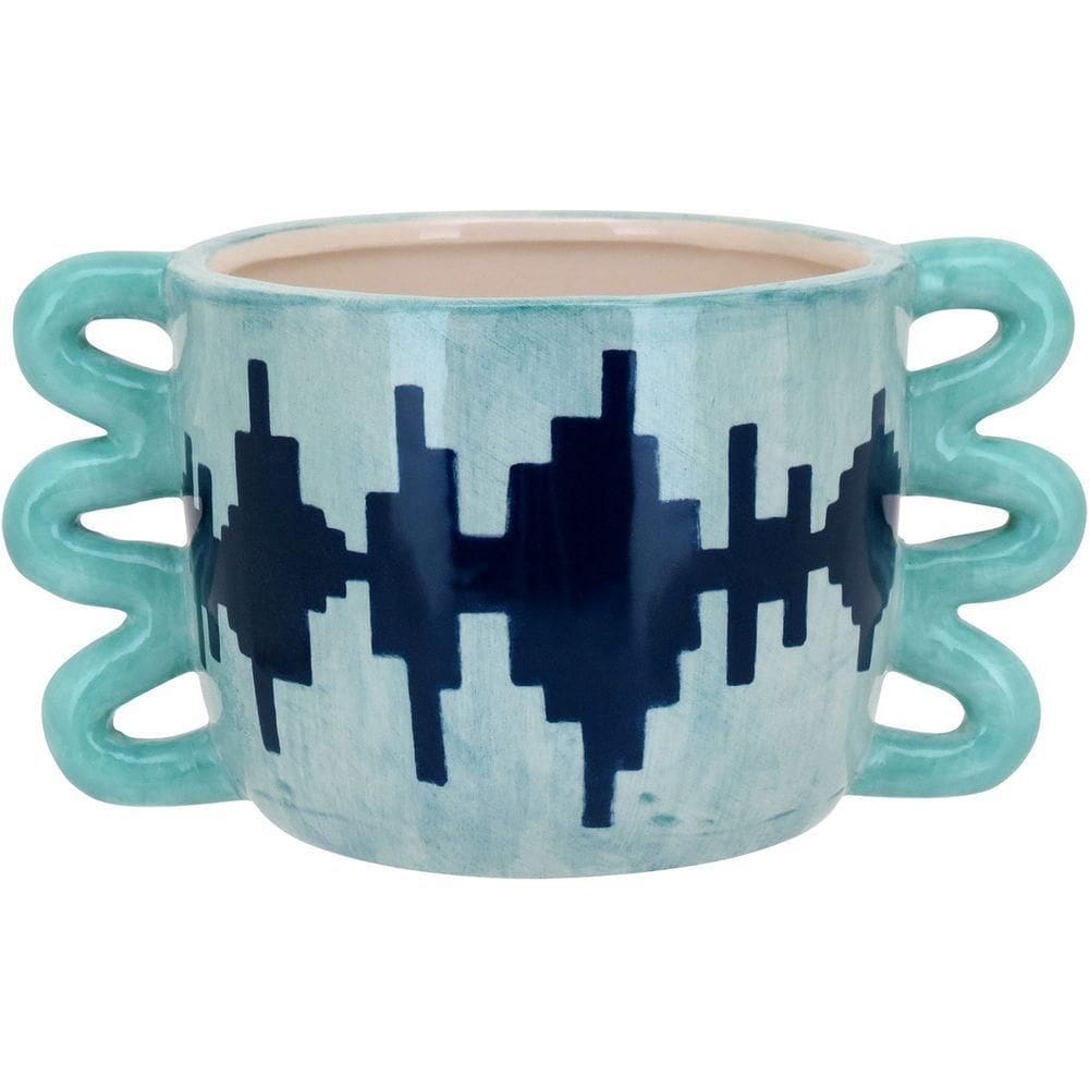 Cachepô Cerâmica 10x19x19cm Verde