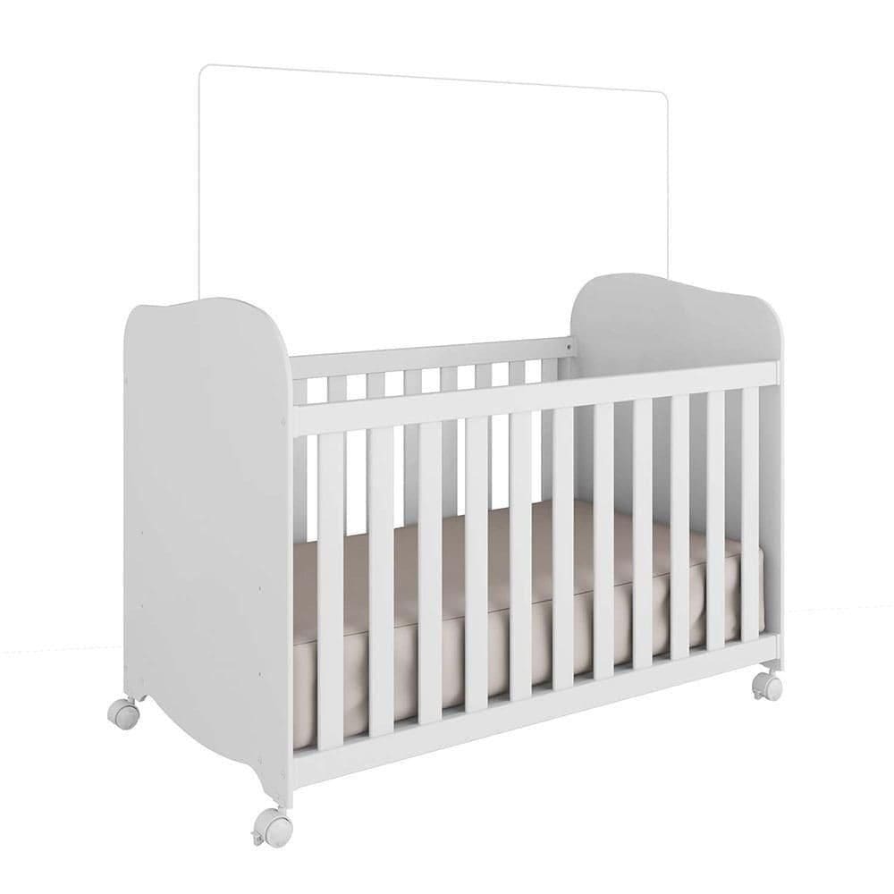 Berço Padrão Americano 100% Mdf UliMóveis Peroba Branco Brilho Branco Brilho