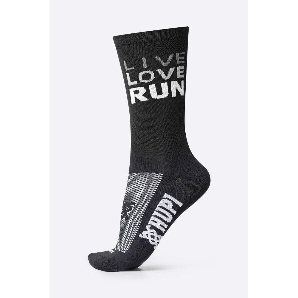 Meia HUPI Live Love Run Preto - LT para pés menores 34-38
