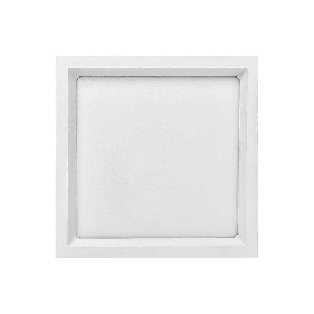 Painel De Led Stella Quadrado Deep De Embutir Recuado 22w Bivolt Branco 3000k Luz Amarela