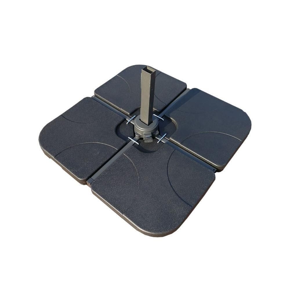 Base Para Ombrelone Lateral Fratini Quadrado Em Plástico (hdpe) Cor Preto