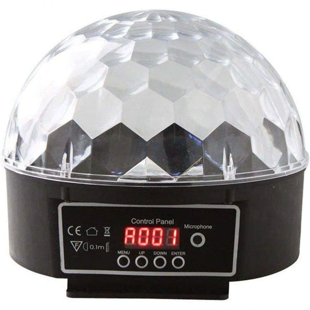 Globo Luz Pra Festa Magic Ball Bola Maluca 6 Cores Painel Digital Bivolt Automática
