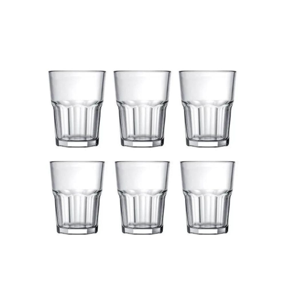 Jogo de Copo Suco Bristol Vidro Nadir 200ml - Kit 6 Peças