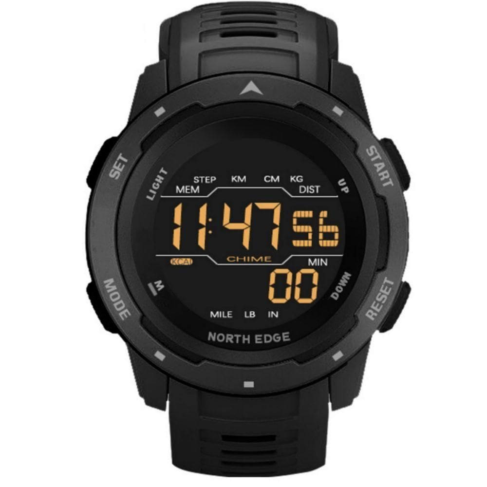 Relógio De Pulso Digital Mars North Edge Impermeável 50m Esportivo Preto