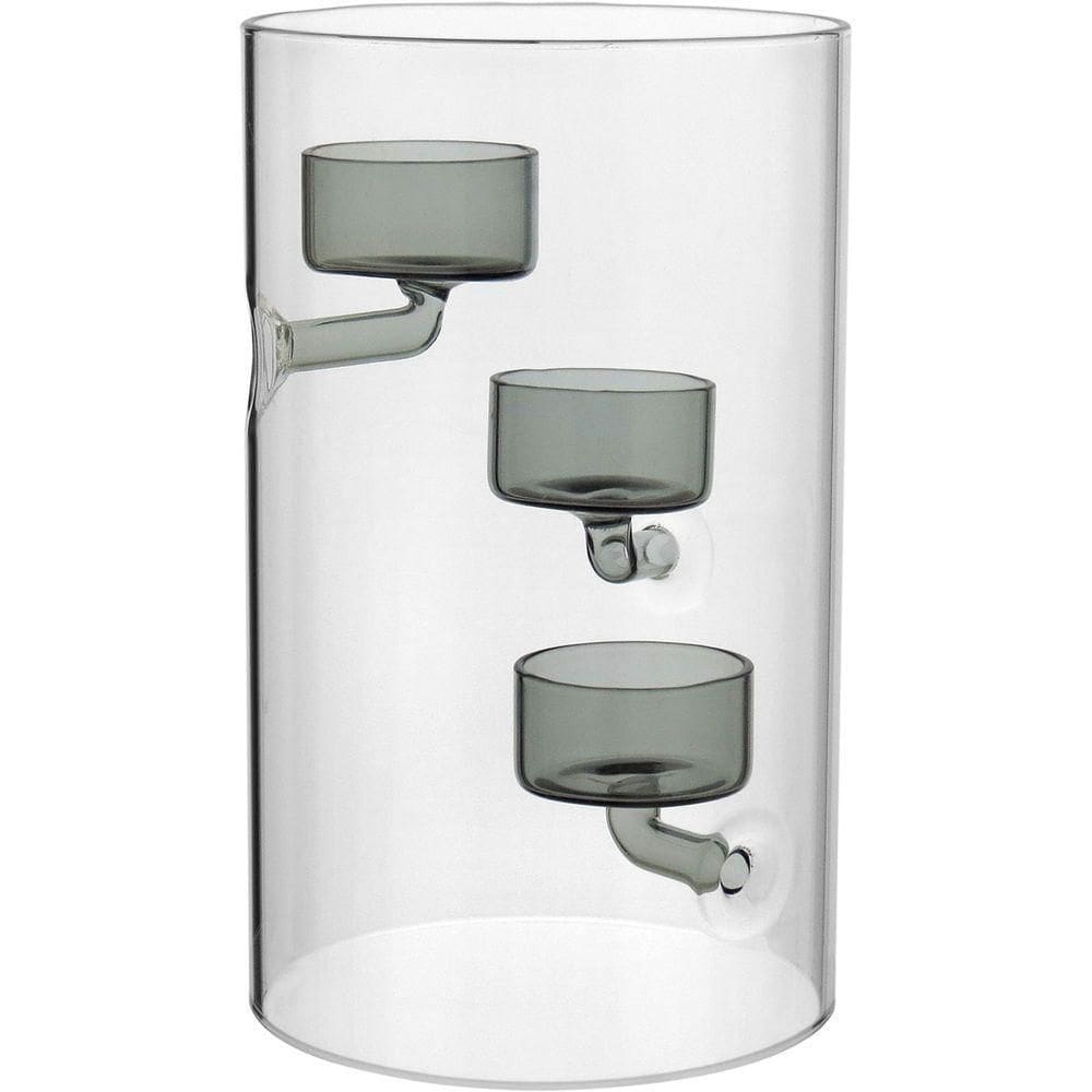 Castiçal 3 Velas Borossilicato 20x12x12cm Transparente
