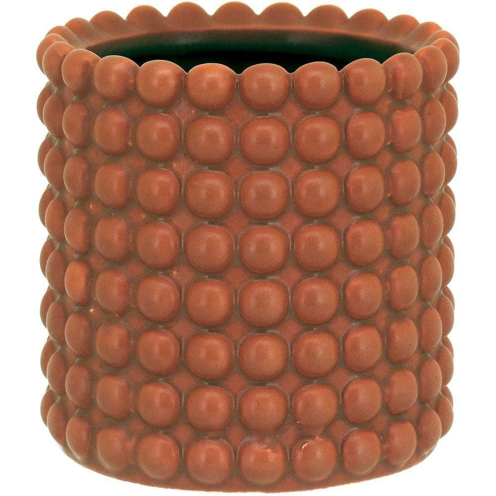 Cachepô Cerâmica 10x10x10cm Marrom