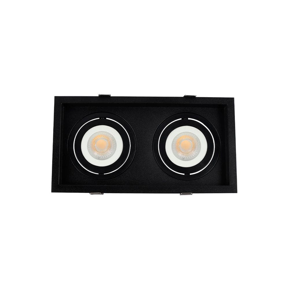 Spot de Embutir Recuado Nordecor Flea Duo para 2 Lâmpadas PAR20 E27 Bivolt