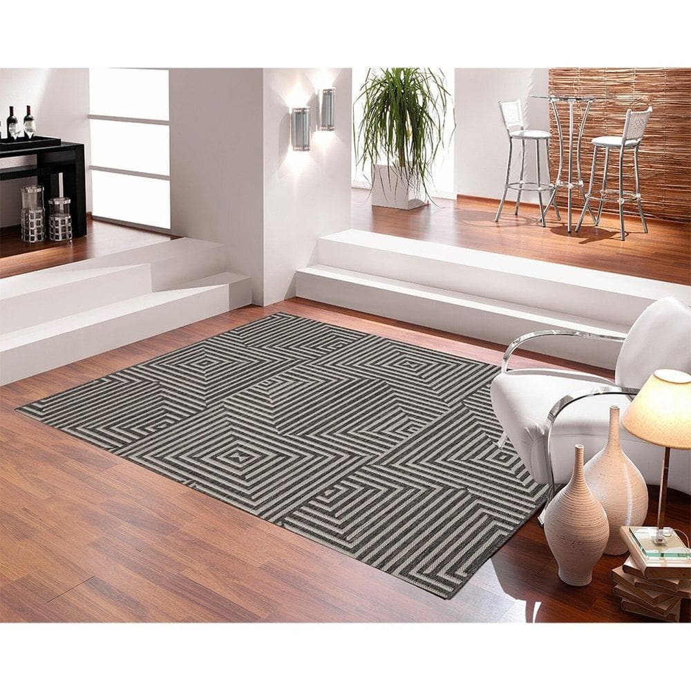 Tapete 150x200cm Outdoor Tapetes Cinza