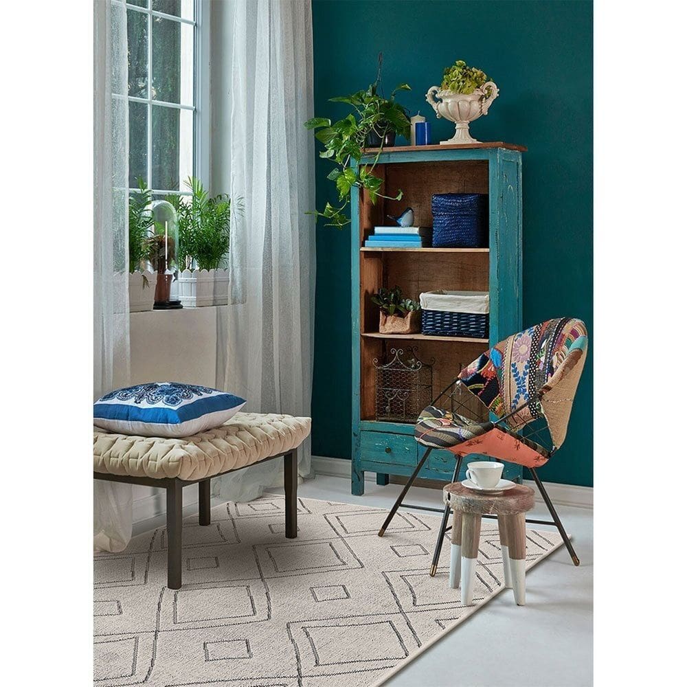 Tapete 100x150cm Cotton Tapetes Cinza