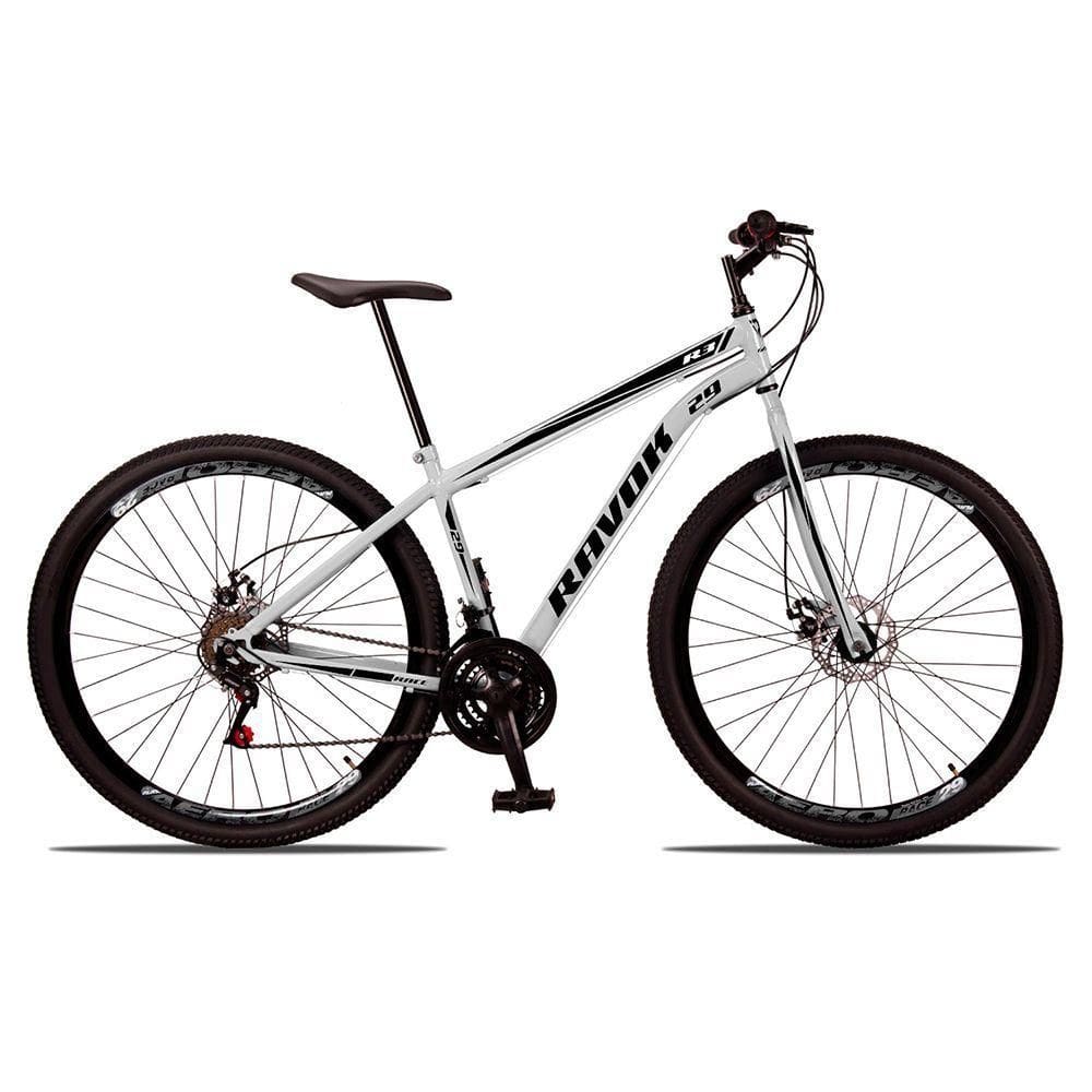 Bicicleta Aro 29 Freio A Disco Traseiro Shimano Aço 21 Velocidades Branco