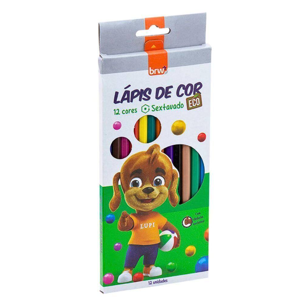 Lápis De Cor 12 Cores Sextavado Eco Brw