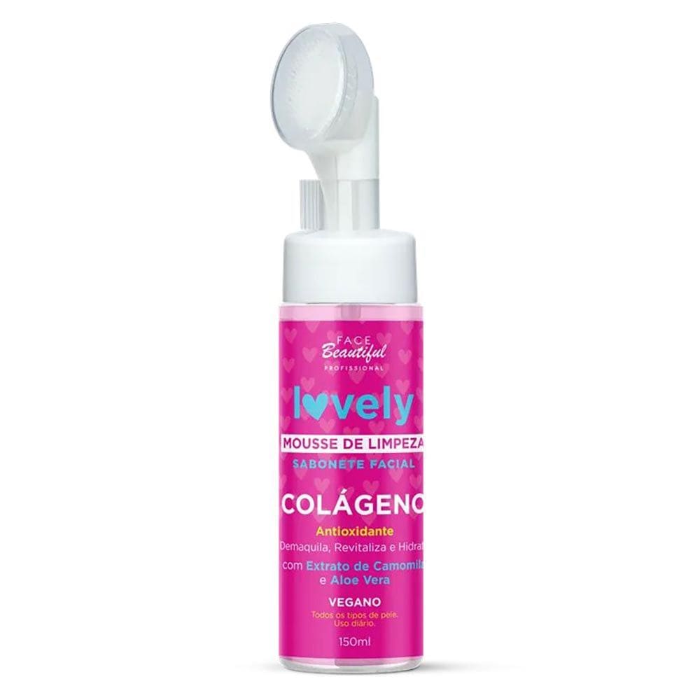 Mousse de Limpeza Sabonete Facial Colágeno Lovely Face Beautiful