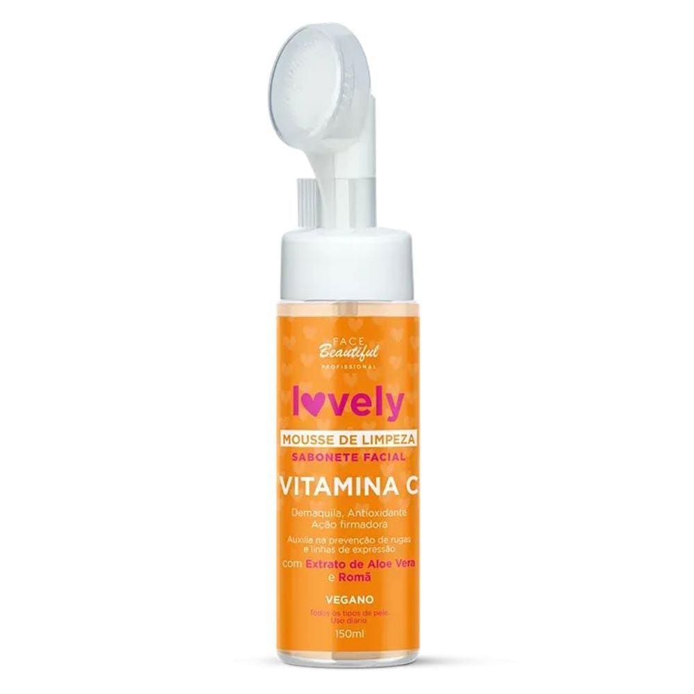 Mousse de Limpeza Sabonete Facial Vitamina C Lovely Face Beautiful