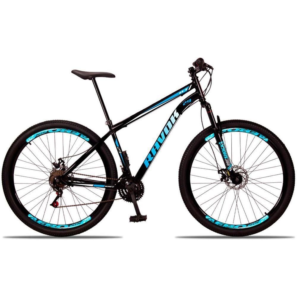 Bicicleta Mountain Bike 21 Velocidades Aço Suspensão Shimano Azul