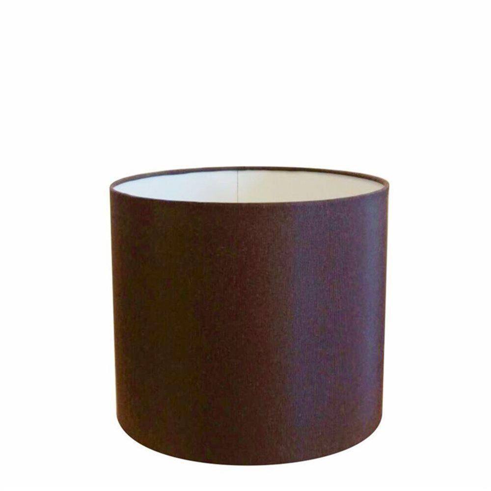 Cúpula Abajur Cilíndrica Cp-8016 Ø35x30cm Café