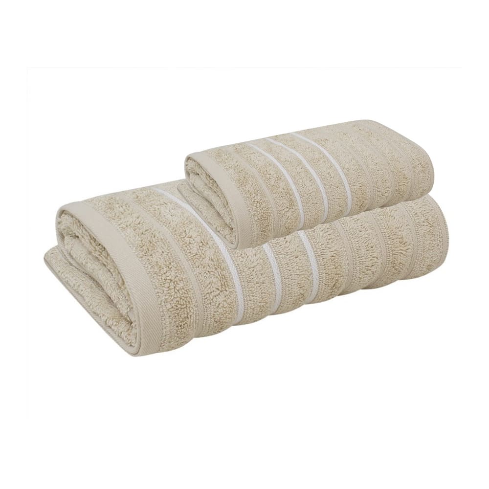 Jogo de Toalhas de Banho 2 peças Leve Macia Jacquard Wave Corttex