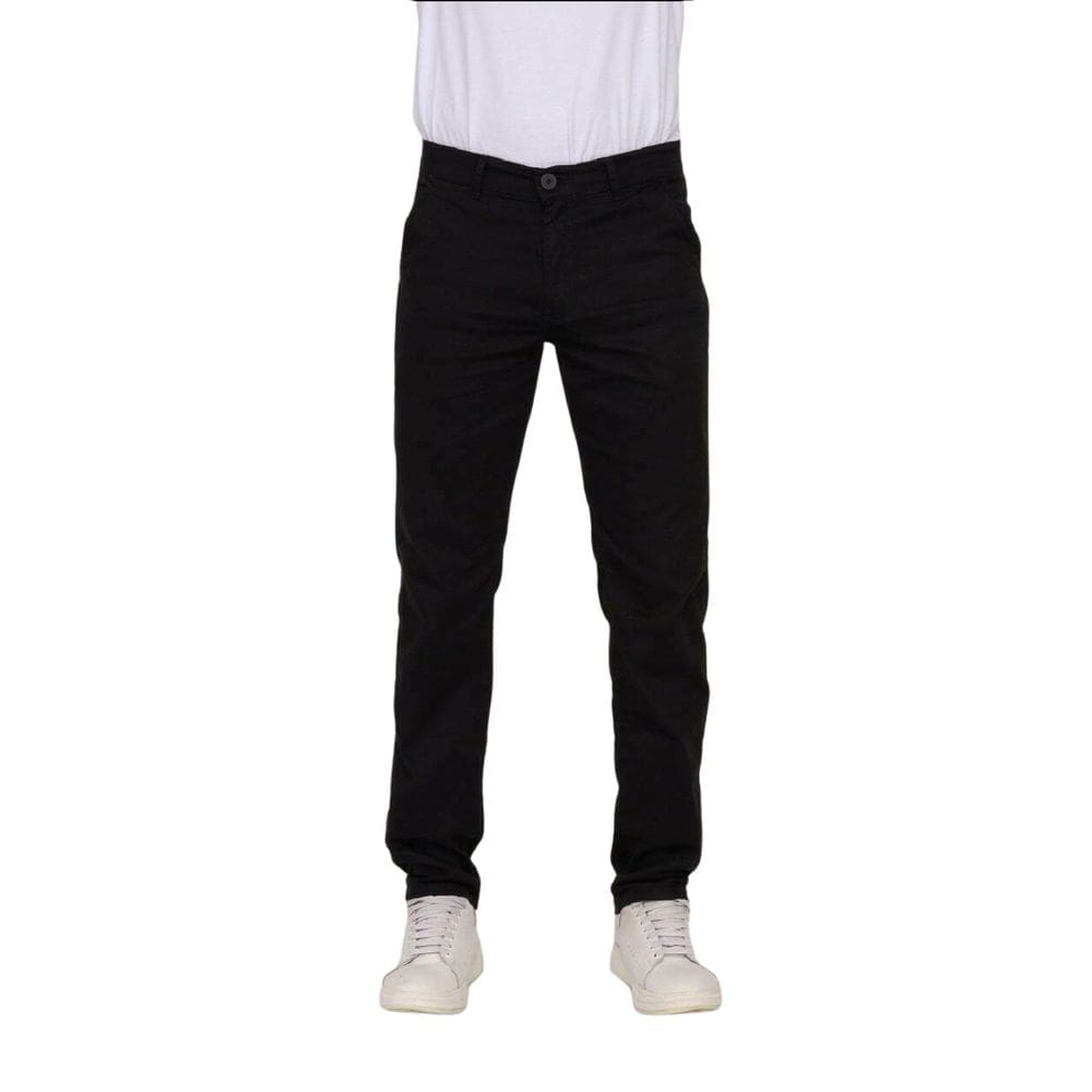 Calça Social Sarja Plus Size Corte Alfaiataria Bolso Chino