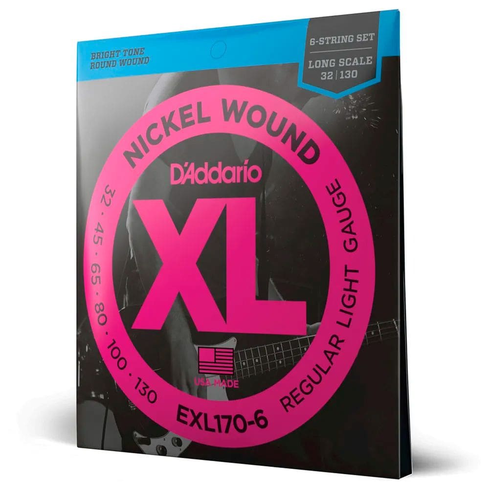 Encordoamento Para Baixo D`addario 6 Cordas 032 EXL170-6