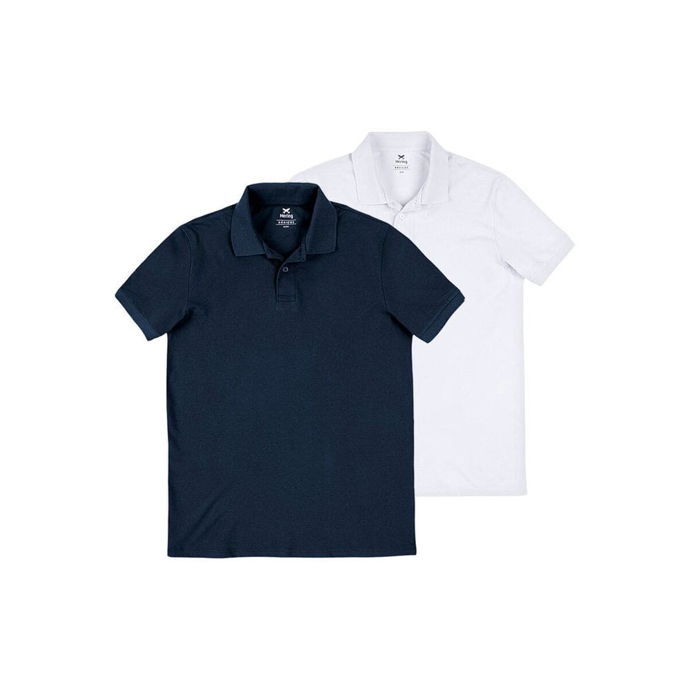 Kit com 2 Camisetas Polo Masculina Hering N3a7 Colorido