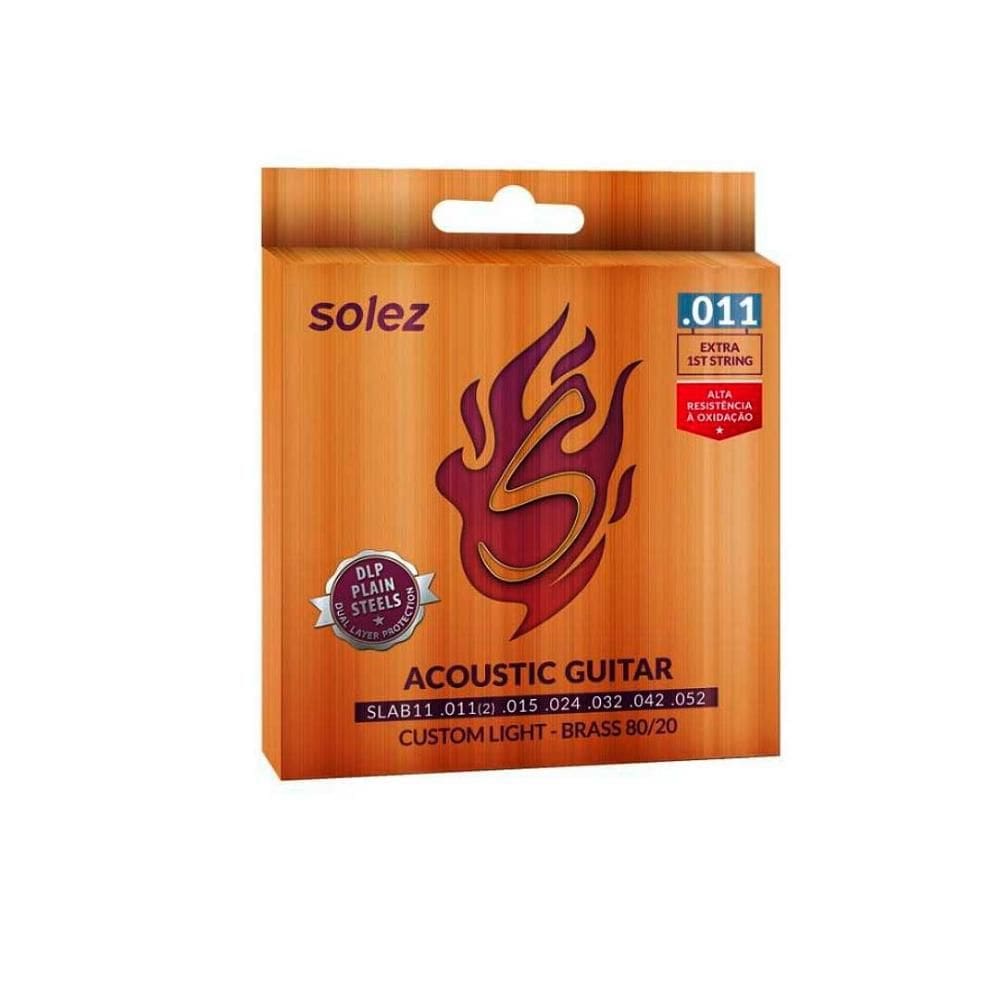 Jogo De Cordas P/violão Solez Brass 80/20 0.011”/0.052” Slab11 [F108]