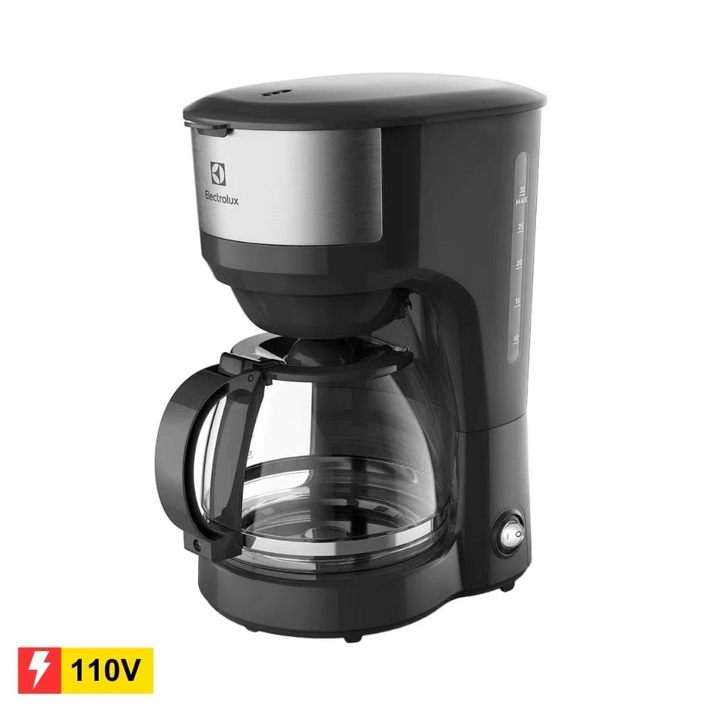 REEMBALADO: Cafeteira Elétrica Electrolux Efficient ECM20 30 Xícaras Aço Inox/Preto - 110V