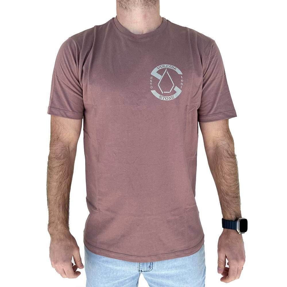 Camiseta Volcom Celler WT24 Masculina Bordo