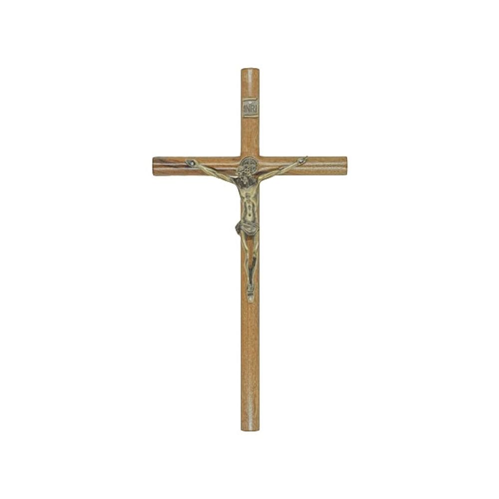 Crucifixo de Mesa Cilíndrica com Medalha de São Bento 35cm