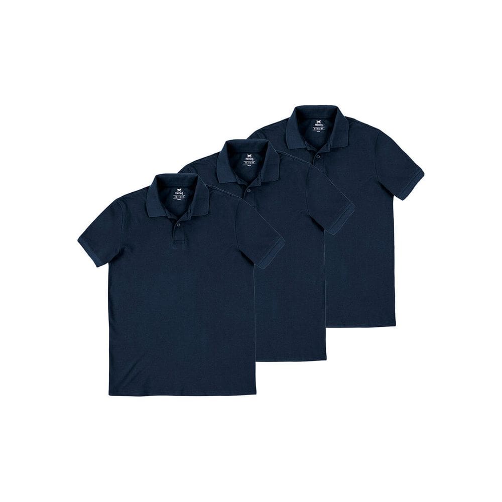 Kit com 3 Camisetas Polo Masculina Hering N3a7