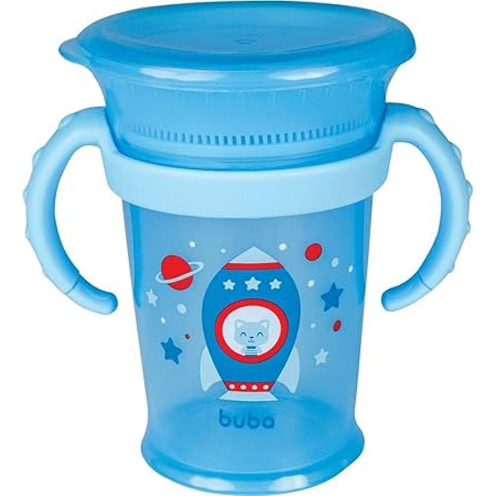 Copo de Treinamento 360 Azul com alça removível 13215 buba