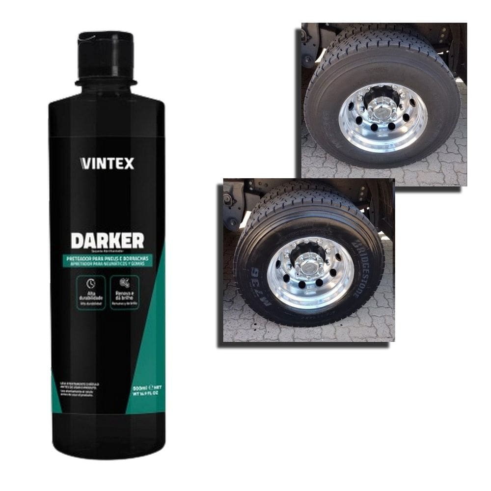 Darker Vintex 500ml Preteador Para Pneus Plásticos Borrachas