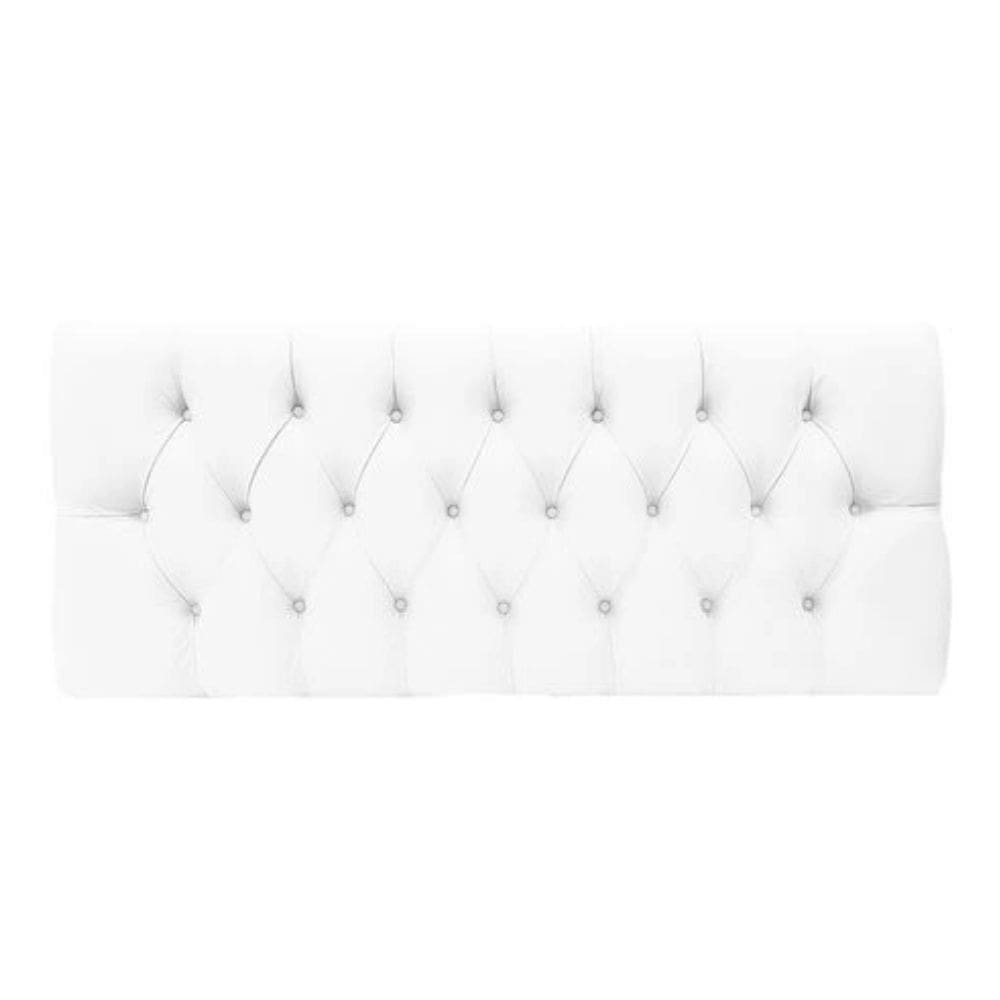 Cabeceira Painel Casal Queen Estofada Paris Capitone 1,60m Suede [COR: Branco]